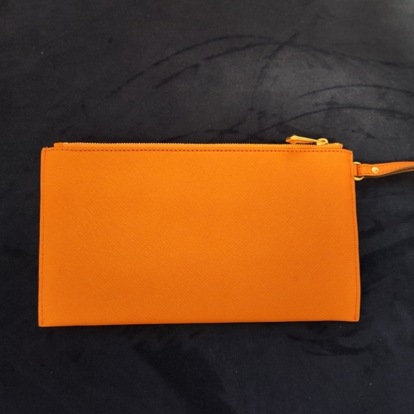 Michael Kors Orange Studded Clutch - Picture 3 of 4